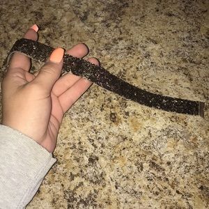 Brown beaded choker necklace